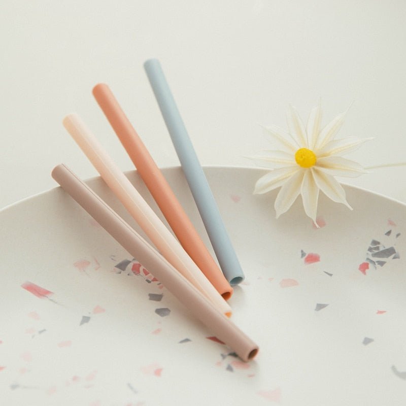 Reusable Silicone Straws Pastel 5 Pack