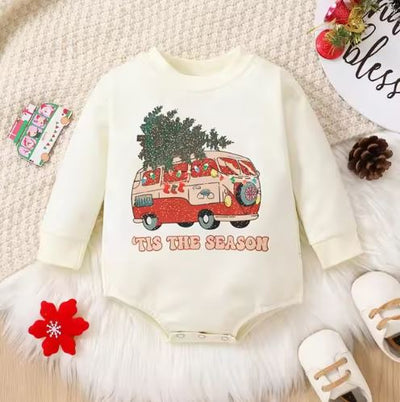 Christmas Outfit Romper Sweatshirt Baby Toddler 3 - 18 Months - Skaldo & Malin