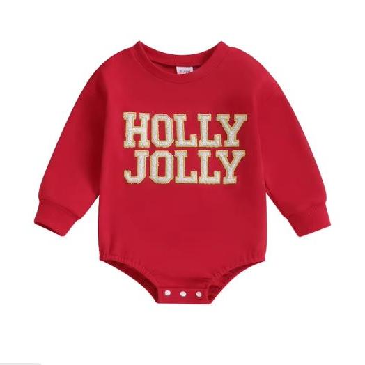 Christmas Outfit Romper Sweatshirt Baby Toddler 3 - 18 Months - Skaldo & Malin