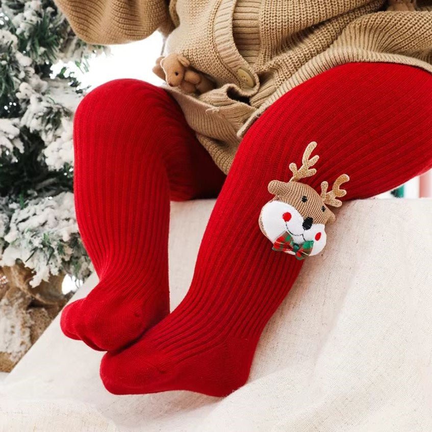 Christmas Soft Cotton Red Stockings 0 - 6 Years - Skaldo & Malin