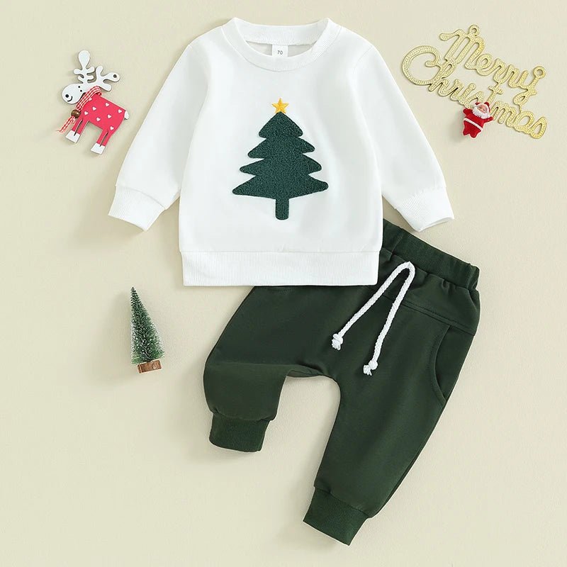 Christmas Tree Long Sleeve & Pants Set Baby Toddler 6 - 36 Months - Skaldo & Malin