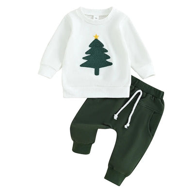 Christmas Tree Long Sleeve & Pants Set Baby Toddler 6 - 36 Months - Skaldo & Malin