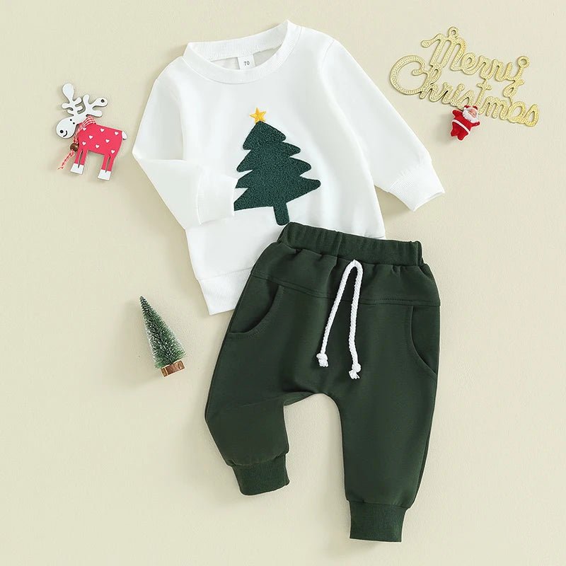 Christmas Tree Long Sleeve & Pants Set Baby Toddler 6 - 36 Months - Skaldo & Malin