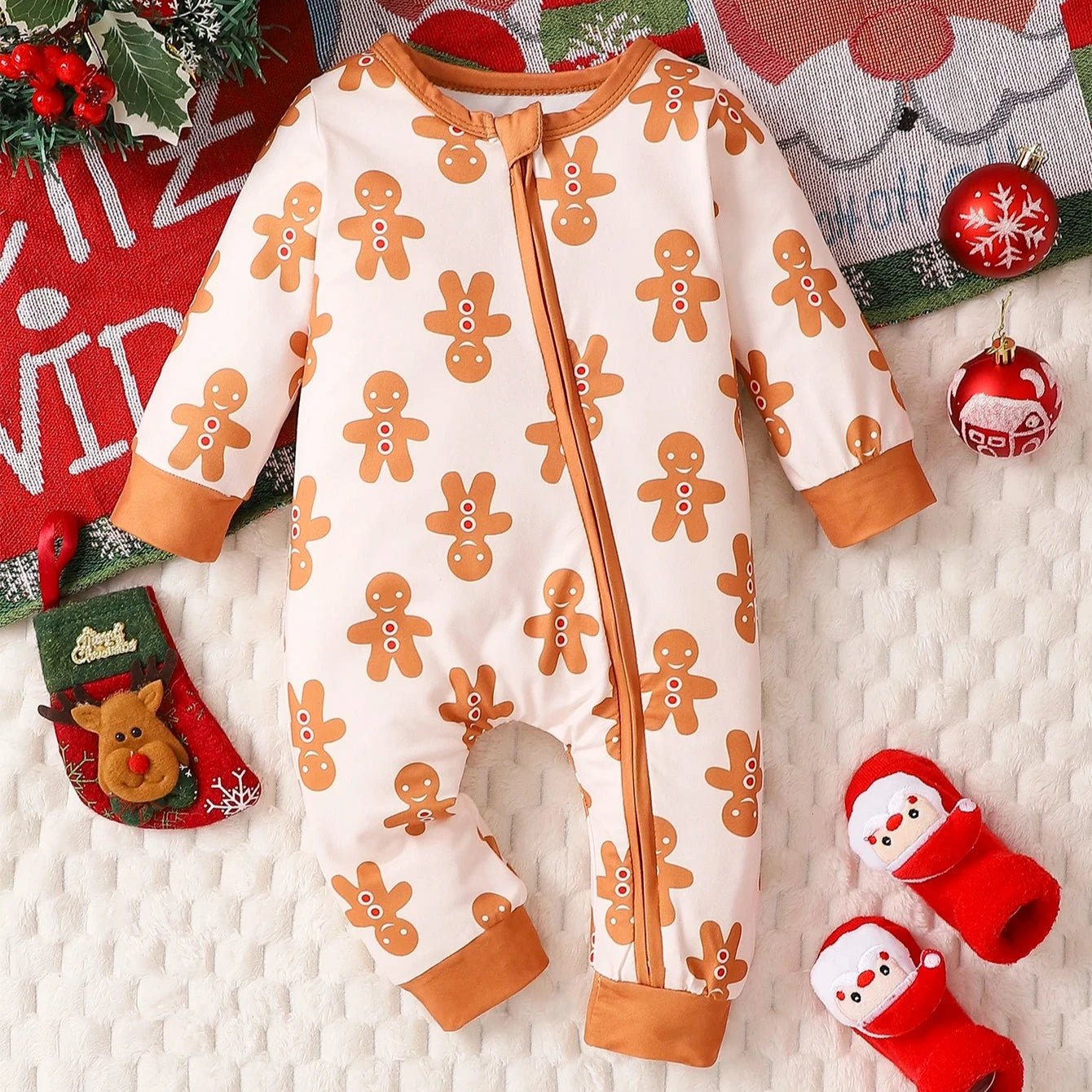 Ginger Breadman Jumpsuit Baby 3 - 18 Months - Skaldo & Malin