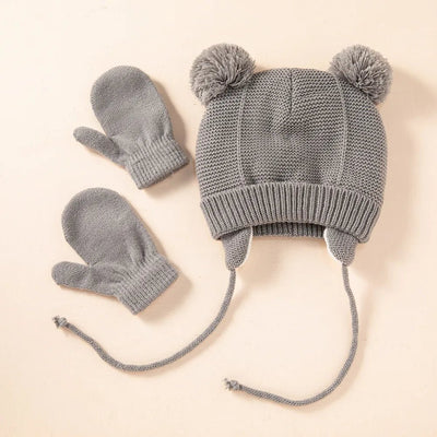 Knitted Winter Beanie and Glove Set - Skaldo & Malin