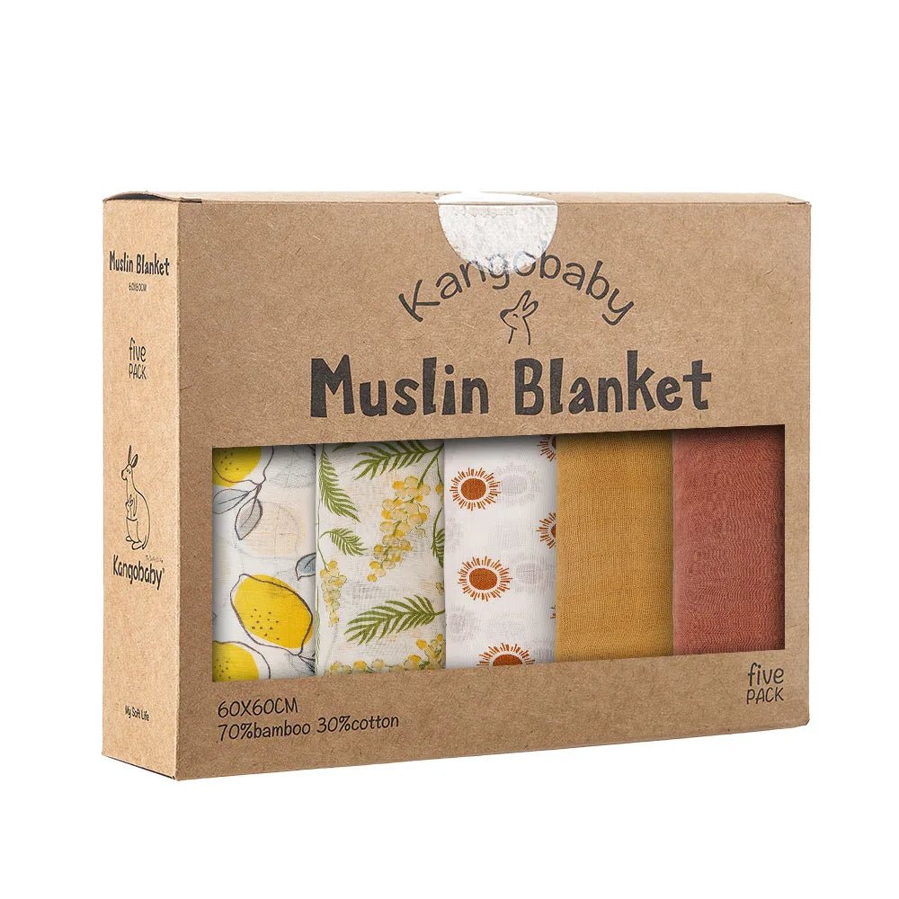 Muslin Bamboo Cotton Blanket 5 - Pack Set - Skaldo & Malin