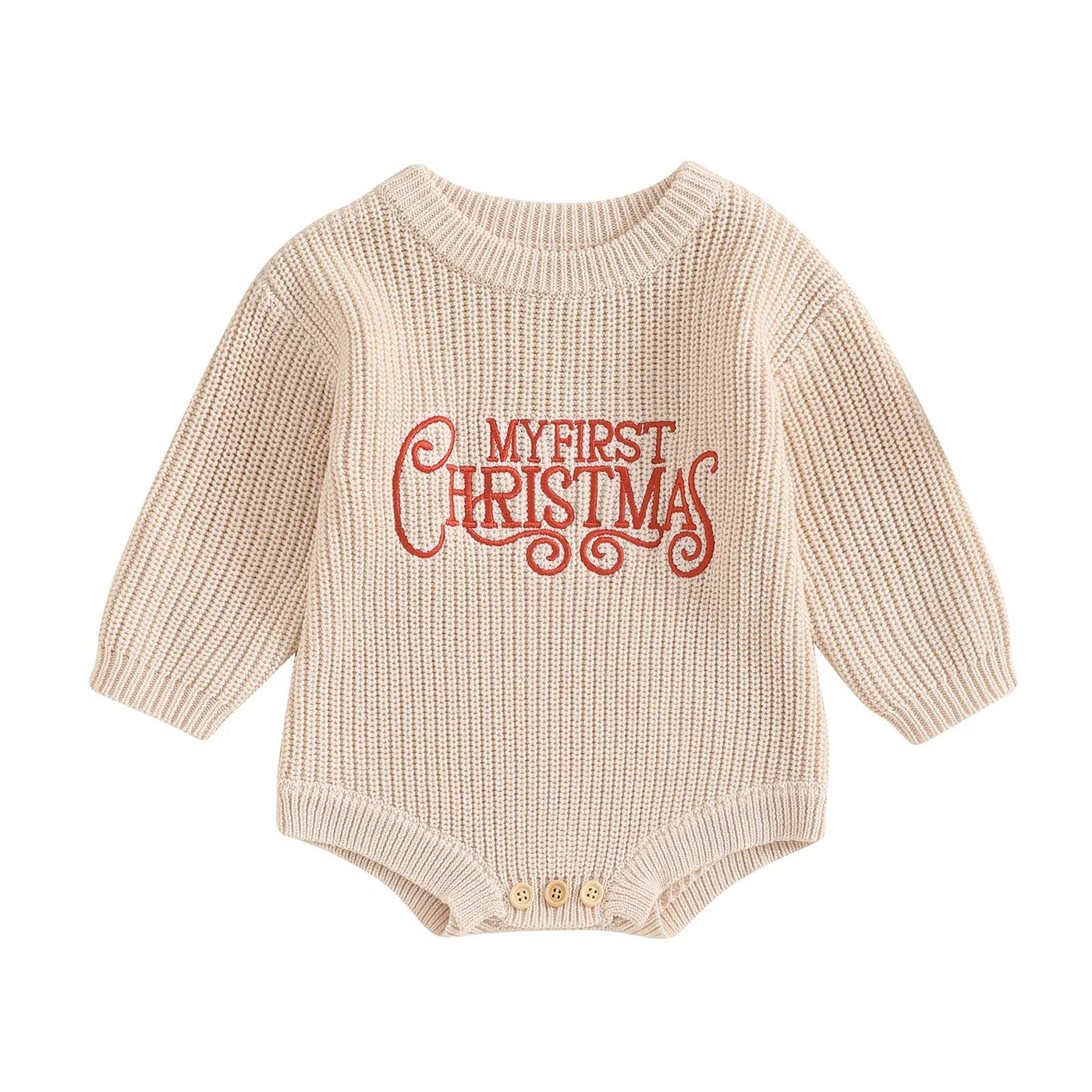 My First Christmas Long Sleeve Knitted Romper Baby Toddler 3 - 18 Months - Skaldo & Malin