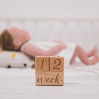 Newborn Firsts Wooden Squares Milestone - Skaldo & Malin