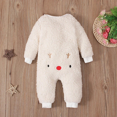 Reindeer Fleece Jumpsuit Baby Toddler 3 - 18 Months - Skaldo & Malin