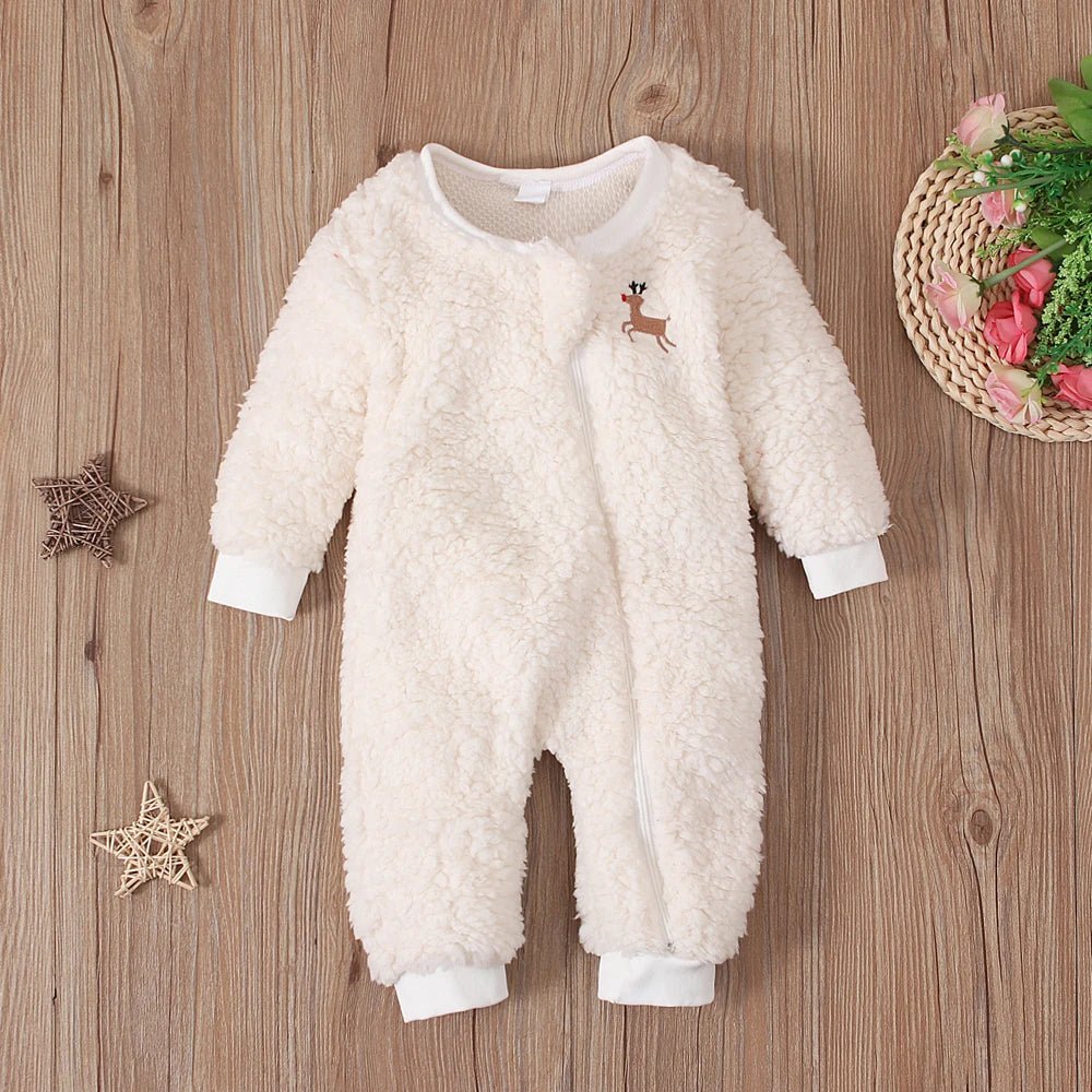 Reindeer Fleece Jumpsuit Baby Toddler 3 - 18 Months - Skaldo & Malin