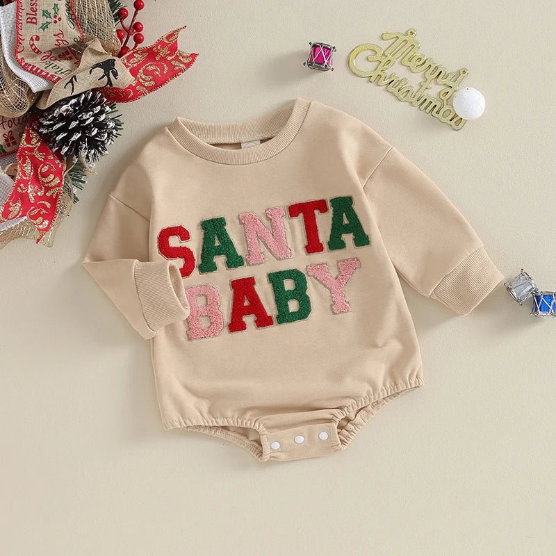 Santa Baby Long Sleeve Romper Baby Toddler 0 - 18 Months - Skaldo & Malin