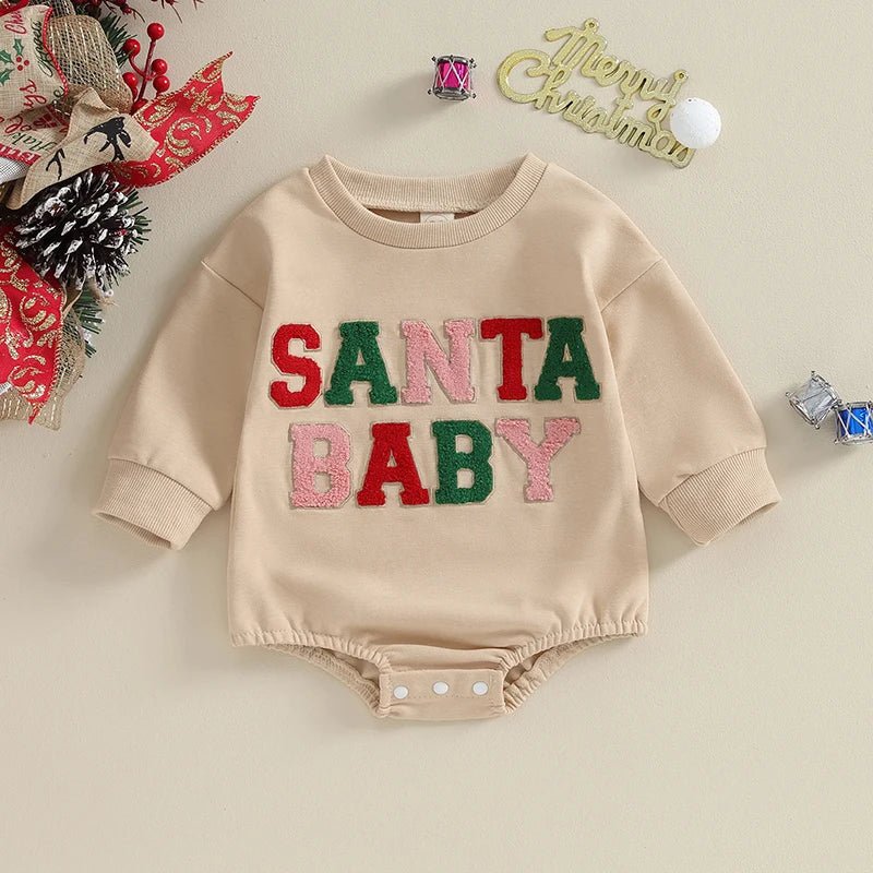 Santa Baby Long Sleeve Romper Baby Toddler 0 - 18 Months - Skaldo & Malin