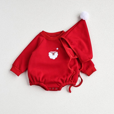 Christmas Bodysuit With Elf Hat Baby Toddler 0-3 Years - Skaldo & Malin