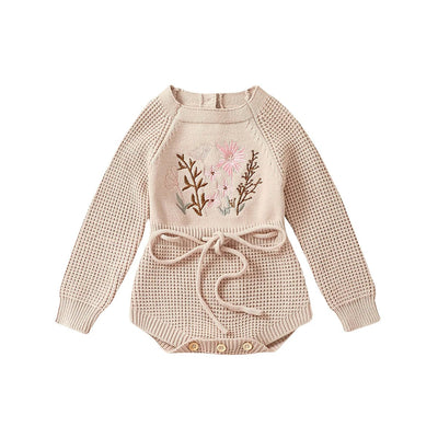 Embroidered Drawstring Romper 6-24 Months - Skaldo & Malin