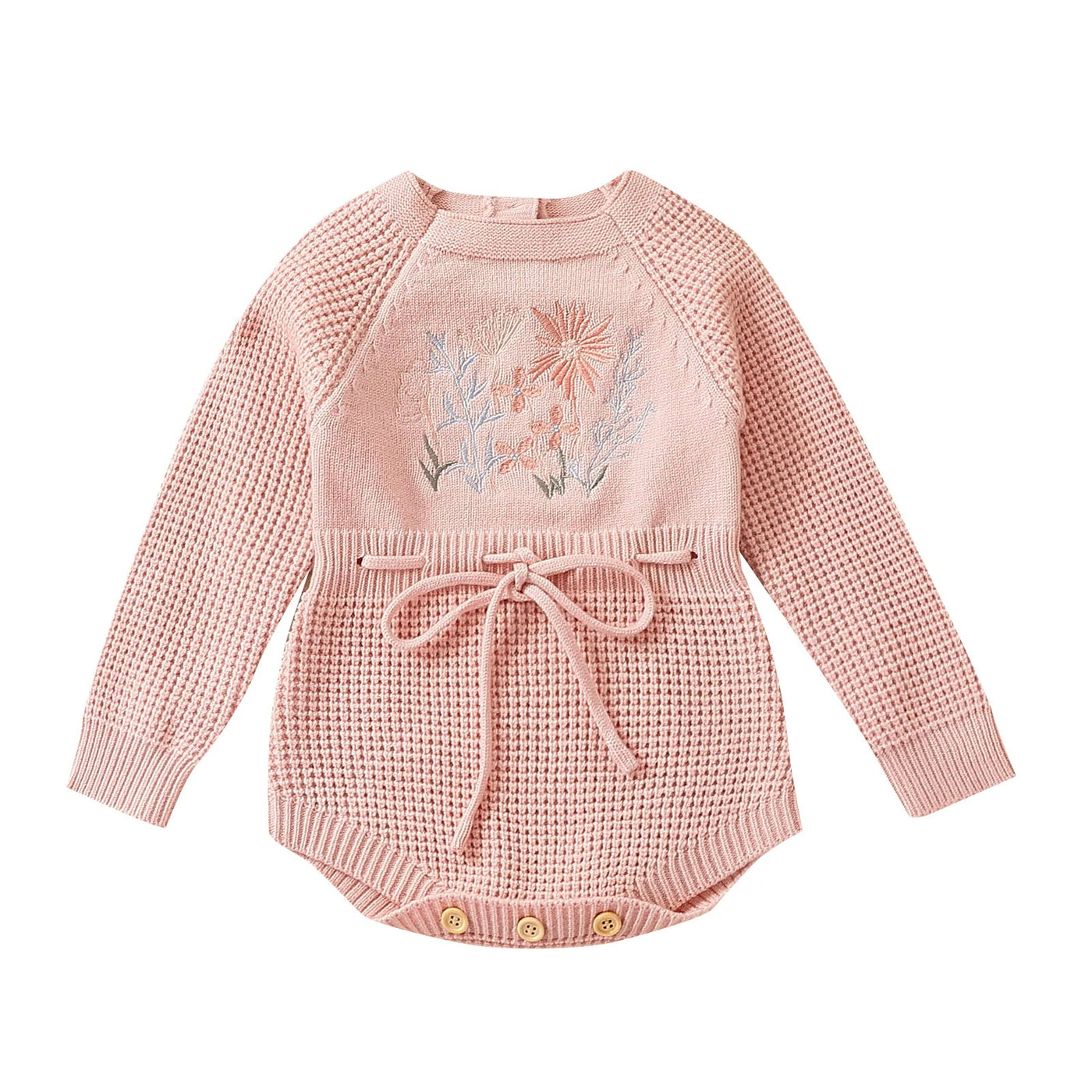 Embroidered Drawstring Romper 6-24 Months - Skaldo & Malin