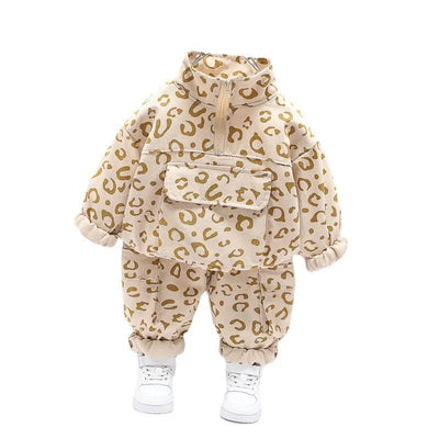 Leopard Print Tracksuit Set Clothing Baby Kids Toddler 0-4 Years - Skaldo & Malin