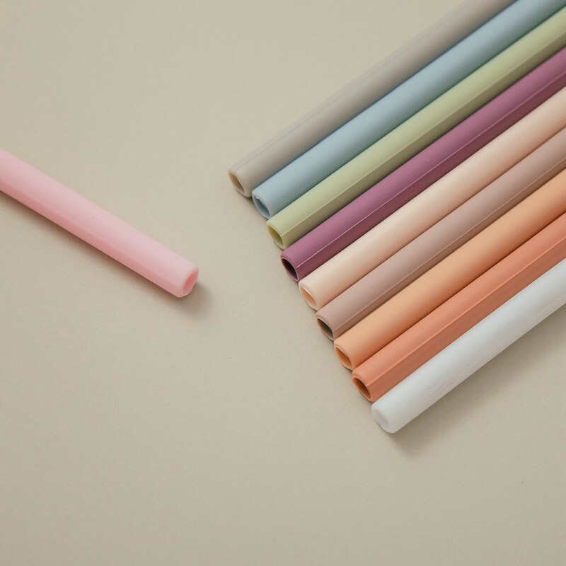 Reusable Silicone Straws Pastel 5 Pack