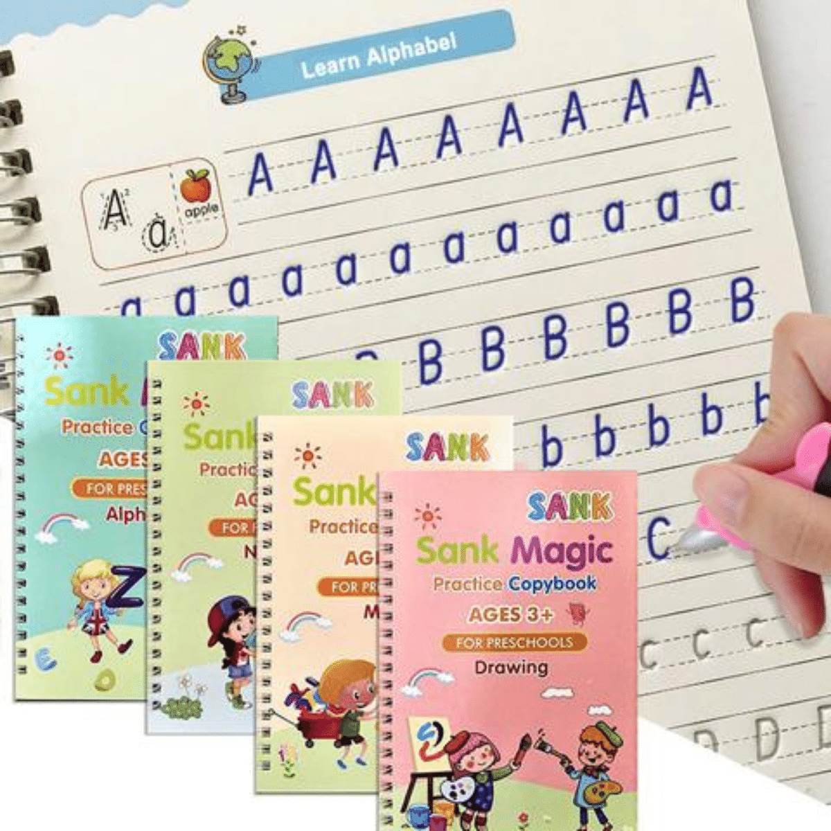 Magic Copybook Grooved Childrens Handwriting Book Practice Set